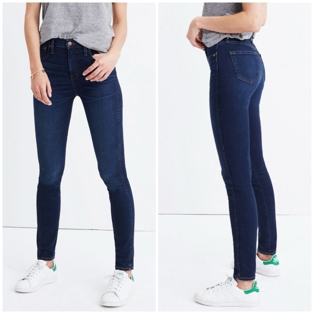 Madewell 10” High Rise Women’s Skinny Hayes Medium Wash Jeans Sz 27
